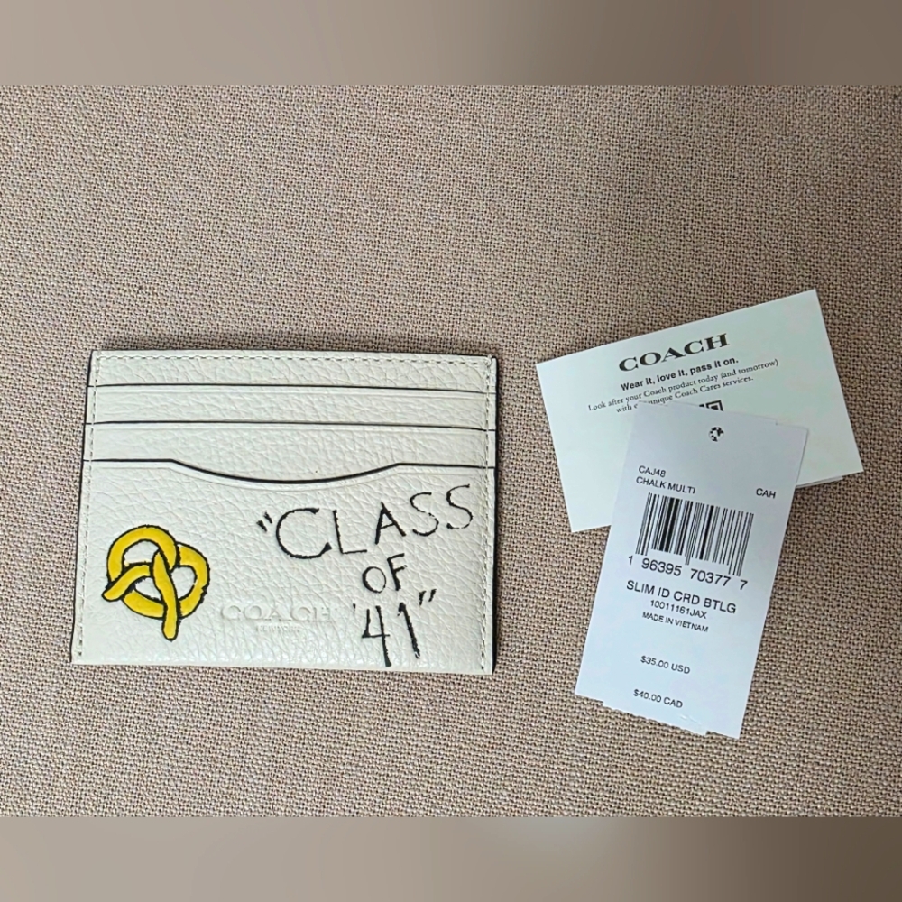 Coach Slim Card Case with Sketch Printo